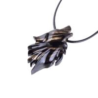 Wolf Necklace, Hand Carved Wooden Wolf Pendant for Men or Women, Spirit Animal Totem Woodland Jewelry