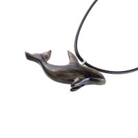 Hand Carved Orca Pendant, Wooden Killer Whale Necklace for Men or Women, Sea Animal, Nautical Beach Wood Jewelry