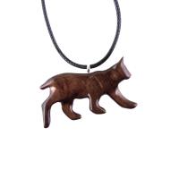 Hand Carved Wooden Lynx Pendant, Bobcat Necklace, Wildcat Totem Spirit Animal Wood Jewelry Handmade Gift for Men or Women