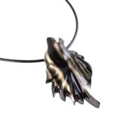 Wolf Necklace, Hand Carved Wooden Wolf Pendant for Men or Women, Spirit Animal Totem Woodland Jewelry