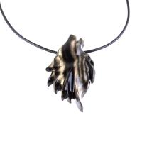 Wolf Necklace, Hand Carved Wooden Wolf Pendant for Men or Women, Spirit Animal Totem Woodland Jewelry