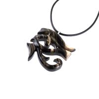 Eye of Horus Necklace, Hand Carved Wooden Eye of Horus Pendant, Eye of Ra Egyptian Amulet for Men or Women