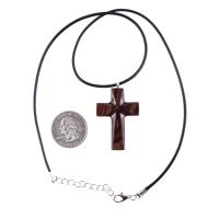 Wooden Cross Necklace, Hand Carved Wood Cross Pendant, Christian Jewelry for Men Women, Gift for Him or Her