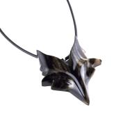 Celtic Fox Necklace, Hand Carved Wooden Fox Pendant for Men or Women, Totem Spirit Animal Gift for Him or Her, Wood Jewelry