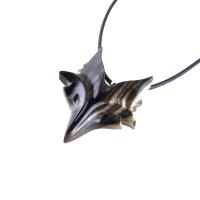 Celtic Fox Necklace, Hand Carved Wooden Fox Pendant for Men or Women, Totem Spirit Animal Gift for Him or Her, Wood Jewelry