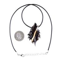 Wolf Necklace, Hand Carved Wooden Wolf Pendant for Men or Women, Spirit Animal Totem Woodland Jewelry