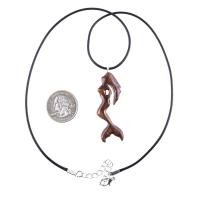 Hand Carved Wooden Mermaid Necklace, Mermaid Pendant, Wood Siren Jewelry, One of a Kind Gift for Women