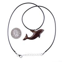 Hand Carved Orca Pendant, Wooden Whale Necklace, Sea Animal Pendant, Nautical Necklace for Men or Women, Wood Jewelry