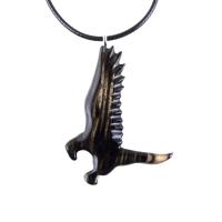 Hawk Necklace, Hand Carved Wooden Hawk Pendant for Men or Women, Wood Falcon Pendant, Totem Bird Jewelry