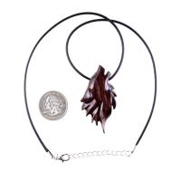 Carved Wolf Pendant, Wooden Wolf Necklace, Spirit Animal Totem, Handmade Wood Jewelry for Men or Women, One of a Kind Gift