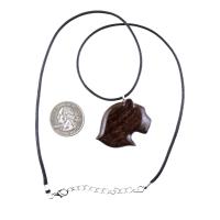Hand Carved Jaguar Pendant, Panther Cougar Wooden Necklace, Spirit Animal Wood Jewelry Gift