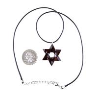 Star of David Pendant, Hand Carved Wooden Jewish Star Necklace for Men or Women, Wood Jewish Jewelry