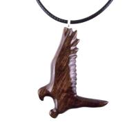 Hand Carved Hawk Pendant, Wooden Falcon Necklace, Wood Bird Necklace, Totem Jewelry for Men or Women, One of a Kind Gift for Him Her