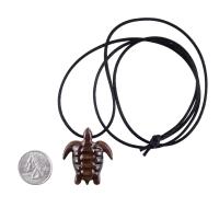 Sea Turtle Necklace, Hand Carved Wooden Turtle Pendant, Mens Wood Necklace, Nautical Jewelry