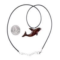 Hand Carved Orca Necklace, Killer Whale Pendant for Men Women, Nautical Wood Jewelry