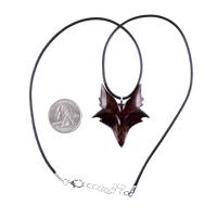 Hand Carved Wooden Fox Pendant, Celtic Fox Necklace for Men or Women, Totem Spirit Animal, Woodland Jewelry Gift for Her or Him