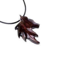 Hand Carved Fox Necklace, Wooden Fox Pendant, Men Women Woodland Jewelry, Totem Spirit Animal