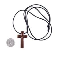 Wooden Cross Necklace, Hand Carved Cross Pendant, Mens Christian Wood Jewelry, One of a Kind Gift for Him