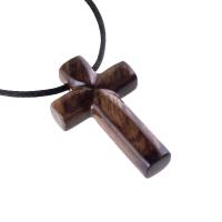 Wood Cross Necklace, Hand Carved Wooden Cross Pendant, Christian Jewelry for Men, One of a Kind Gift for Him