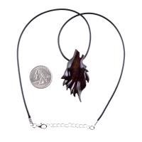 Wolf Pendant, Wooden Wolf Necklace, Hand Carved Totem Animal, Woodland Jewelry for Men Women
