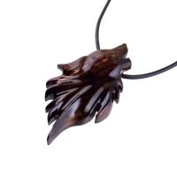 Carved Wolf Pendant, Wooden Wolf Necklace, Spirit Animal Totem, Handmade Wood Jewelry for Men or Women, One of a Kind Gift