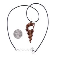 Nyami Nyami African Pendant, Hand Carved Tribal Necklace, Wood African Jewelry, Wooden Protection Amulet, Good Luck Charm