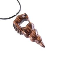 Nyami Nyami African Pendant, Hand Carved Tribal Necklace, Wood African Jewelry, Wooden Protection Amulet, Good Luck Charm