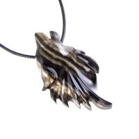 Wolf Necklace, Hand Carved Wooden Wolf Pendant for Men or Women, Spirit Animal Totem Woodland Jewelry