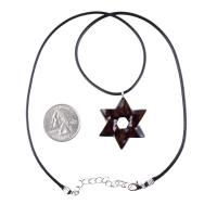 Star of David Pendant, Hand Carved Wooden Jewish Star Necklace for Men or Women, Wood Jewish Jewelry