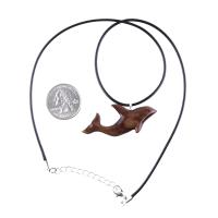 Wooden Orca Necklace, Hand Carved Killer Whale Pendant, Handmade Sea Animal Nautical Wood Jewelry