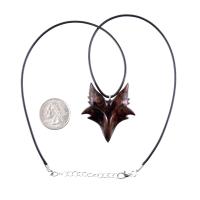 Hand Carved Wooden Fox Pendant, Celtic Fox Necklace for Men Women, Woodland Jewelry Gift