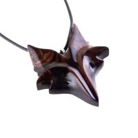 Hand Carved Wooden Fox Pendant, Celtic Fox Necklace for Men Women, Woodland Jewelry Gift