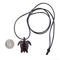 Hand Carved Wooden Turtle Pendant, Sea Turtle Necklace, Nautical Pendant, Mens Wood Necklace, Gift for Him, Mens Jewelry
