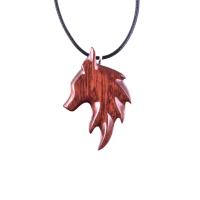 Wooden Fox Pendant, Hand Carved Fox Necklace, Totem Spirit Animal Jewelry Gift for Men Women