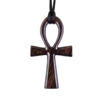 Large Ankh Pendant, Wood Egyptian Ankh Necklace, Wooden Cross Ankh Pendant, Mens African Jewelry, Gift for Him