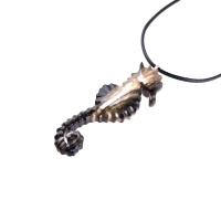 Hand Carved Wooden Seahorse Pendant Necklace for Men and Women, Sea Animal Wood Jewelry, One of a Kind Gift for Him Her