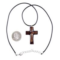 Handmade Wooden Cross Necklace, Hand Carved Wood Cross Pendant, Christian Jewelry for Men Women, Gift for Him or Her