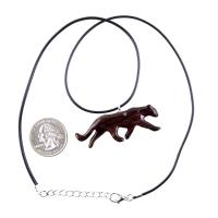 Hand Carved Puma Pendant, Wooden Panther Necklace, Panther, Cougar, Mountain Lion, Animal Jewelry for Men or Women, Gift for Him Her