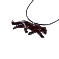 Hand Carved Puma Pendant, Wooden Panther Necklace, Panther, Cougar, Mountain Lion, Animal Jewelry for Men or Women, Gift for Him Her
