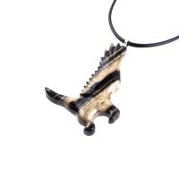 Hawk Necklace, Hand Carved Wooden Hawk Pendant for Men or Women, Wood Falcon Pendant, Totem Bird Jewelry