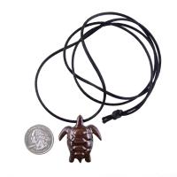 Sea Turtle Necklace, Hand Carved Wooden Turtle Pendant, Mens Wood Necklace, Nautical Pendant, One of a Kind Gift for Him