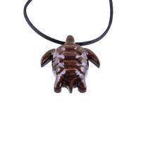 Sea Turtle Necklace, Hand Carved Wooden Turtle Pendant, Mens Wood Necklace, Nautical Pendant, One of a Kind Gift for Him