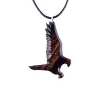 Hand Carved Hawk Pendant, Wooden Falcon Necklace, Wood Bird Necklace, Totem Jewelry for Men or Women, One of a Kind Gift for Him Her
