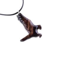 Hand Carved Hawk Pendant, Wooden Falcon Necklace, Wood Bird Necklace, Totem Jewelry for Men or Women, One of a Kind Gift for Him Her