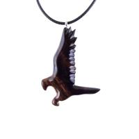Hand Carved Hawk Pendant, Wooden Falcon Necklace, Wood Bird Necklace, Totem Jewelry for Men or Women, One of a Kind Gift for Him Her