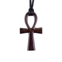 Ankh Necklace, Hand Carved Wooden Ankh Pendant for Men or Women, Egyptian Cross Necklace, Egyptian Jewelry Gift for Him Her