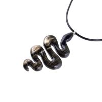 Hand Carved Wooden Snake Pendant, Snake Necklace for Men or Women, Spirit Animal Totem Reptile Wood Jewelry