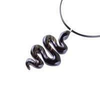 Hand Carved Wooden Snake Pendant, Snake Necklace for Men or Women, Spirit Animal Totem Reptile Wood Jewelry