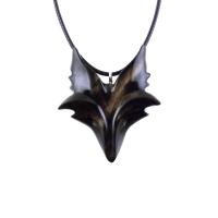 Celtic Fox Necklace, Hand Carved Wooden Fox Pendant for Men or Women, Totem Spirit Animal Gift for Him or Her, Wood Jewelry