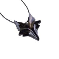 Celtic Fox Necklace, Hand Carved Wooden Fox Pendant for Men or Women, Totem Spirit Animal Gift for Him or Her, Wood Jewelry